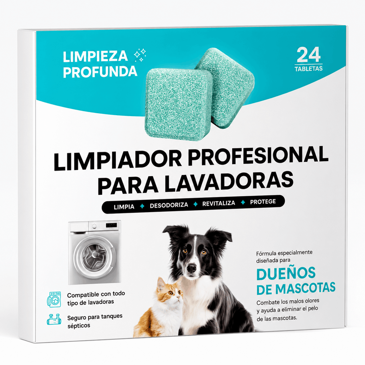 Uproot Washing- Pastillas limpiadoras para Lavadoras (24 Unidades)